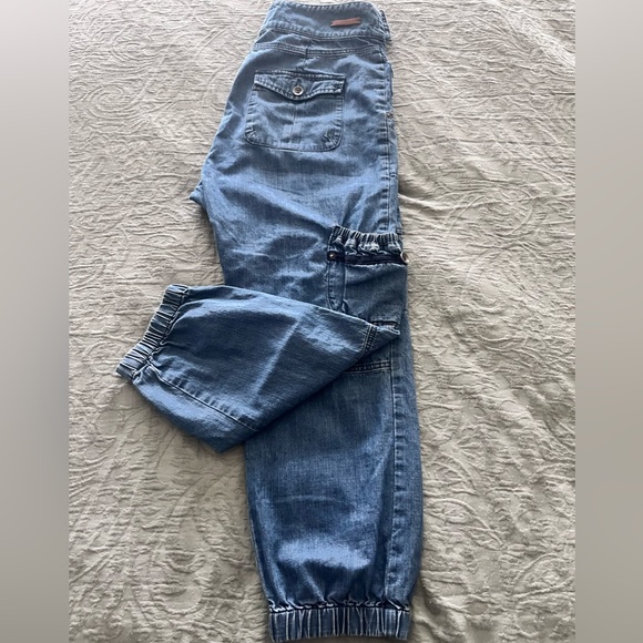 Anthropologie Denim Cargo Jeans in Mid Blue - Picture 5 of 7